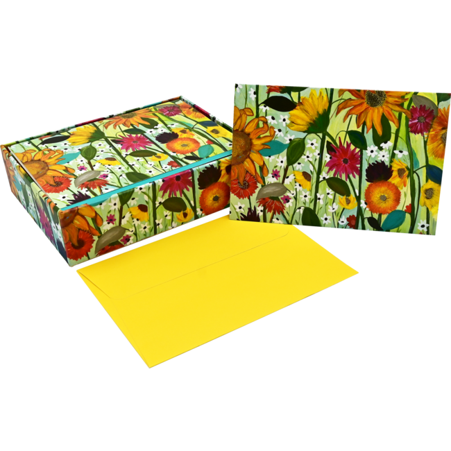 Sunflower Dreams Tarjetas de notas 14 piezas