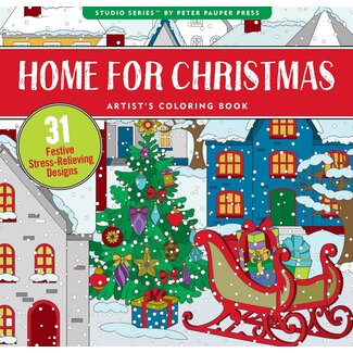 Peter Pauper Livre de coloriage Home for Christmas