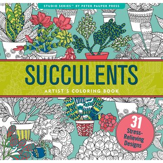 Peter Pauper Succulents Colouring Book