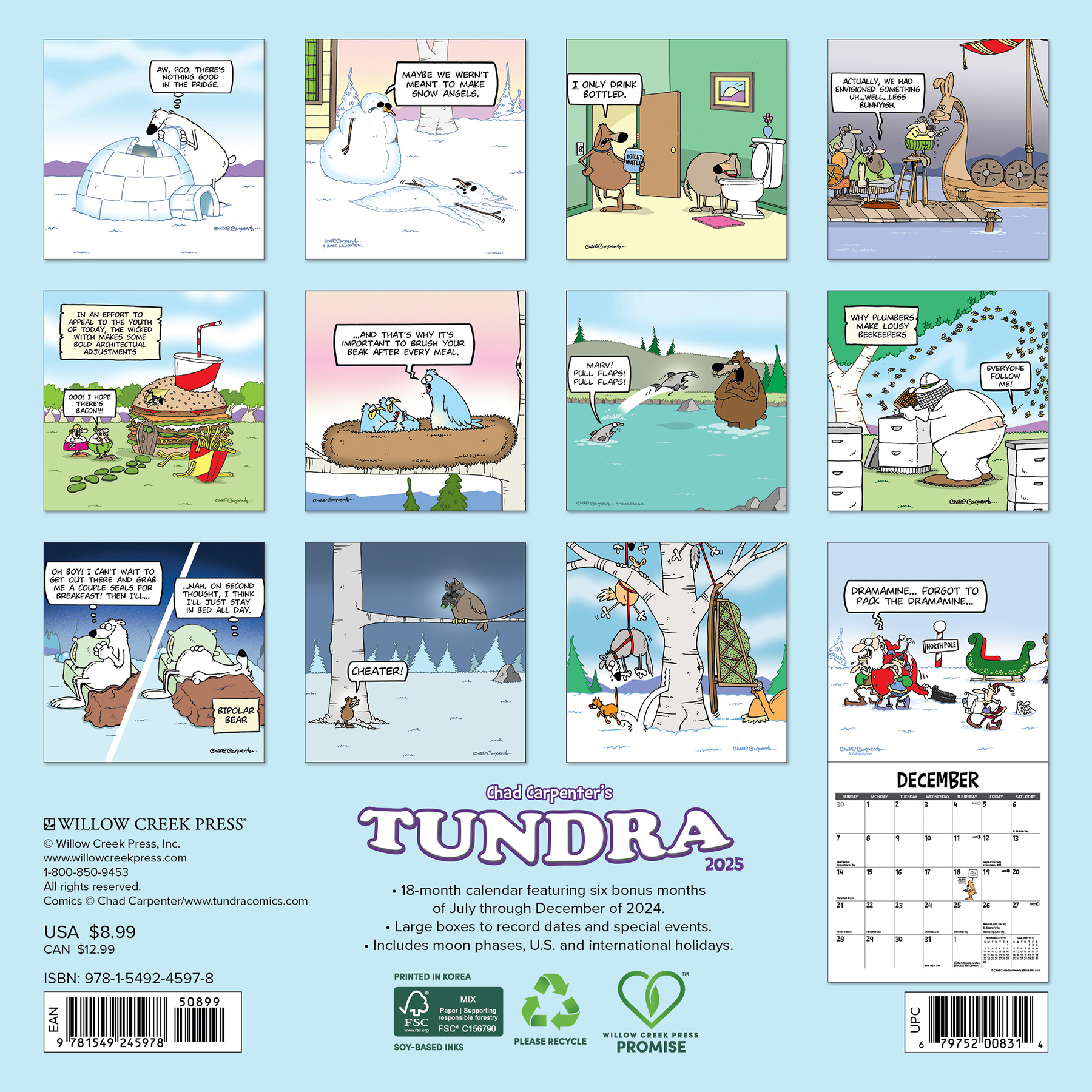 Comprar calendario Tundra 2025 Mini? Haga su pedido en línea de forma