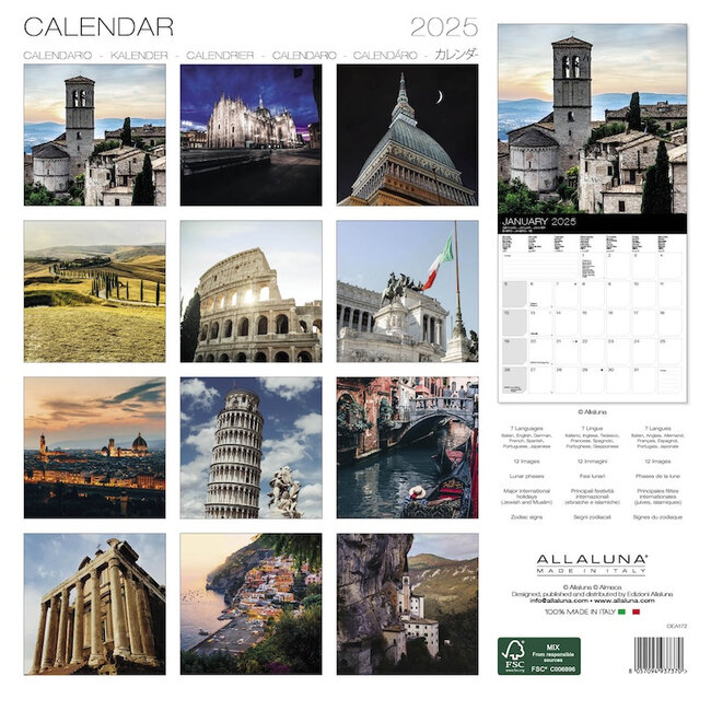 Acheter Calendrier Italie 2025 ? Commandez en ligne rapidement et