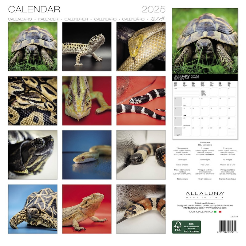Acheter le Calendrier Reptile 2025 ? Commandez en ligne rapidement et