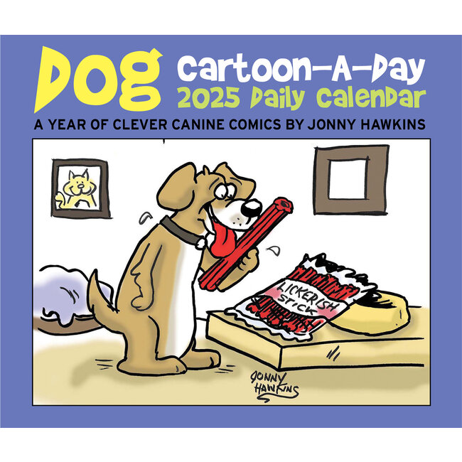 Perros Dibujos animados al día calendario desplegable 2025