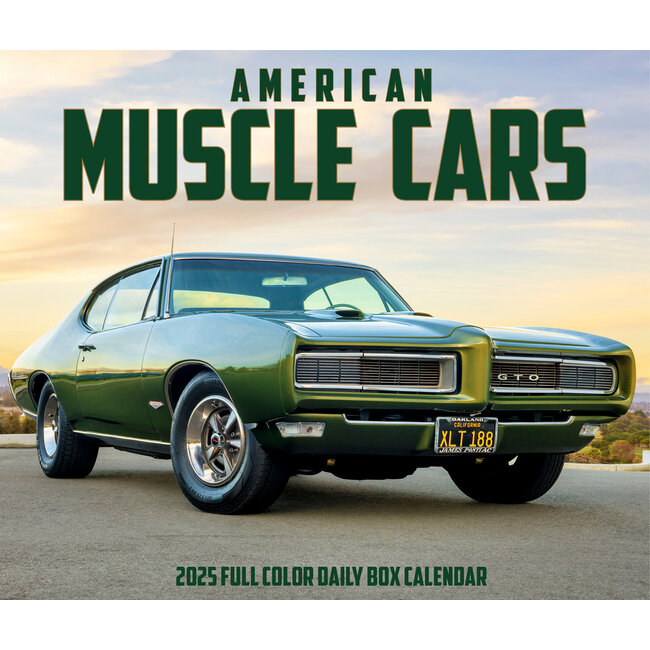 American Muscle Cars Calendar 2025 Boxed
