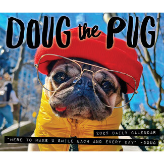 Willow Creek Doug the Pug Door Calendar 2025 Boxed