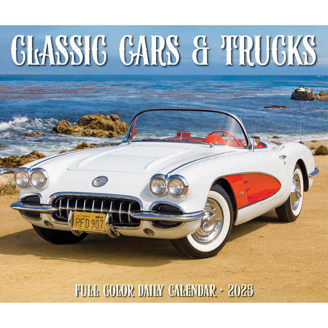 Willow Creek Calendario de coches y camiones clásicos 2025 en caja