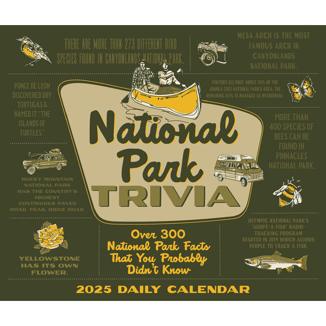 National Park (Trivia) Abreißkalender 2025 Boxed