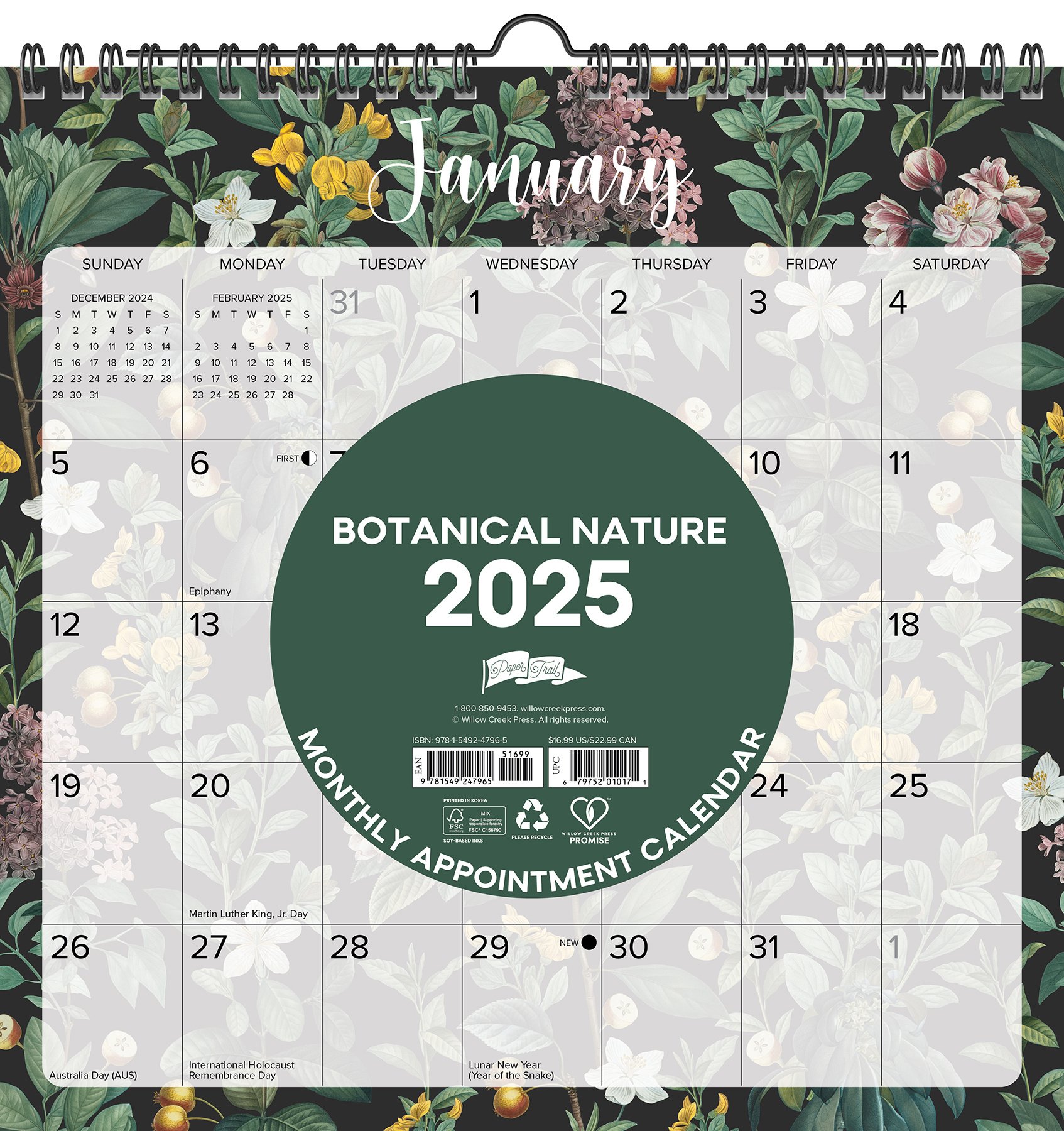 Botanic Spiraal Kalender 2025