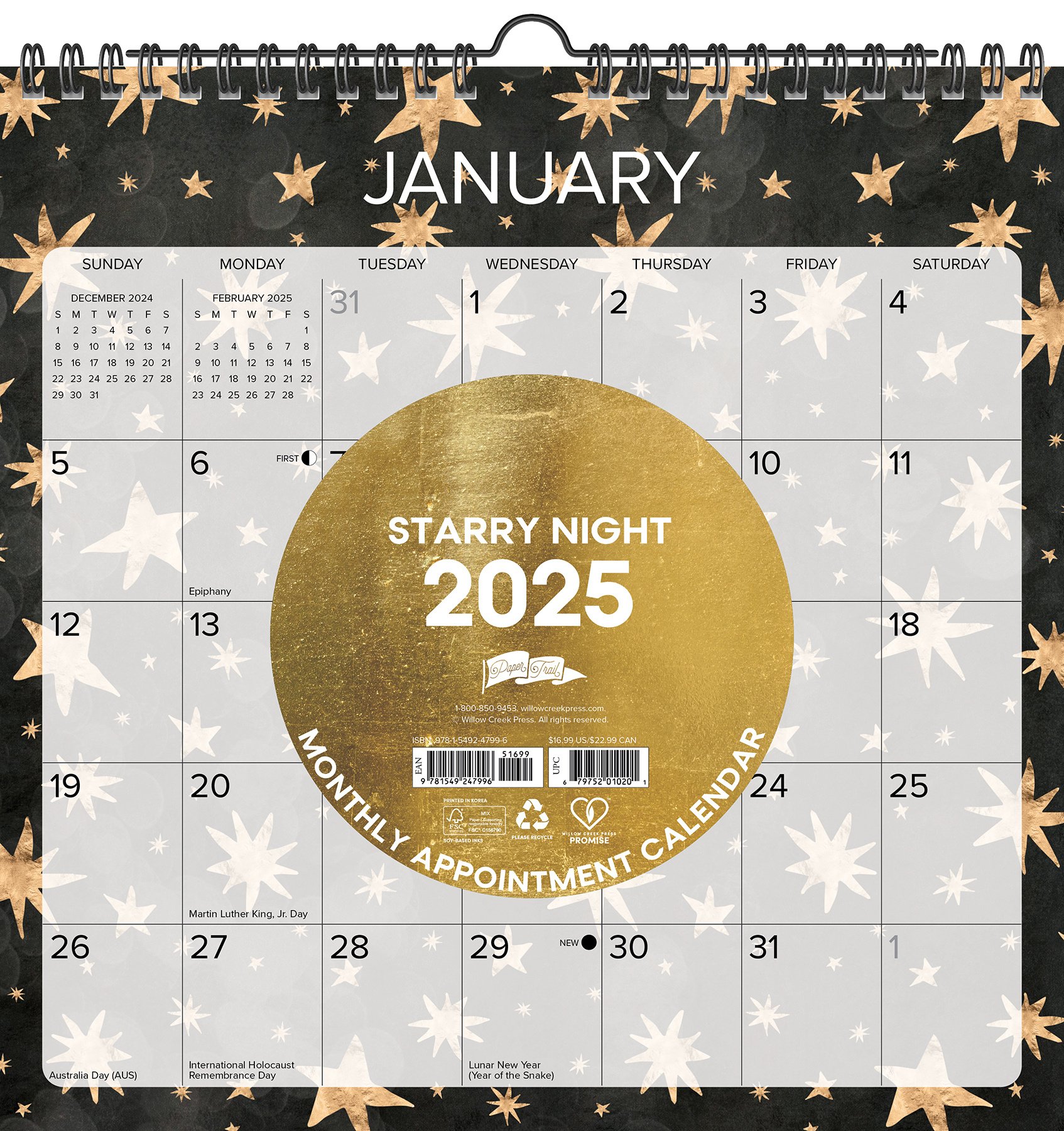 Sterrenhemel Spiraal Kalender 2025