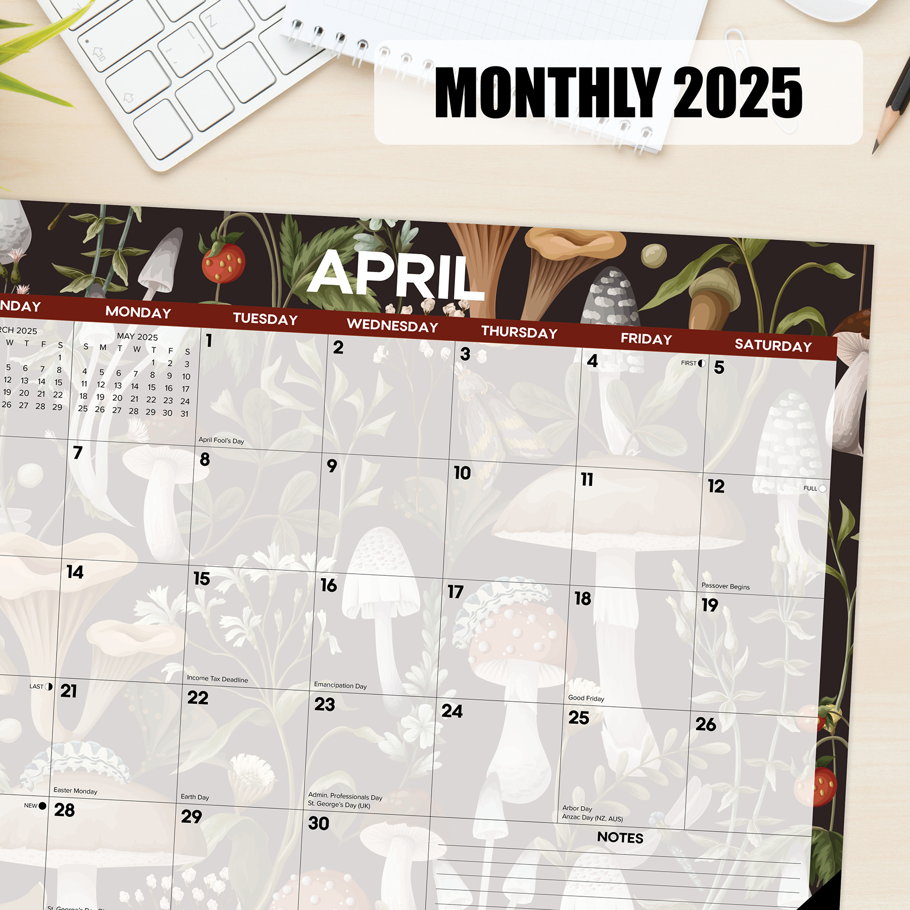 PilzSchreibtischunterlage Tischkalender 2025 kaufen? Einfach online