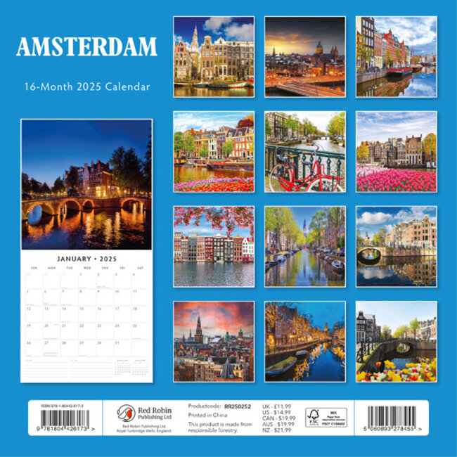 Buying Amsterdam Calendar 2025? Quick and easy online Kalenderwinkel.nl