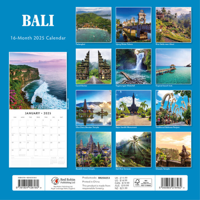 Bali Kalender 2025 Kopen? Eenvoudig en snel online besteld