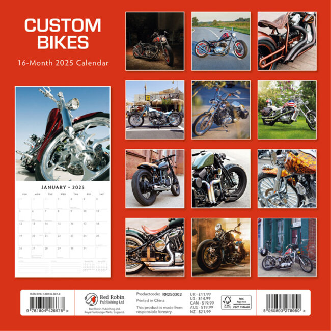 Buy Custom Bikes Calendar 2025? Quick and easy online Kalenderwinkel.nl
