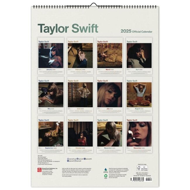 Buying Taylor Swift Calendar 2025 Order easily online Kalenderwinkel.nl