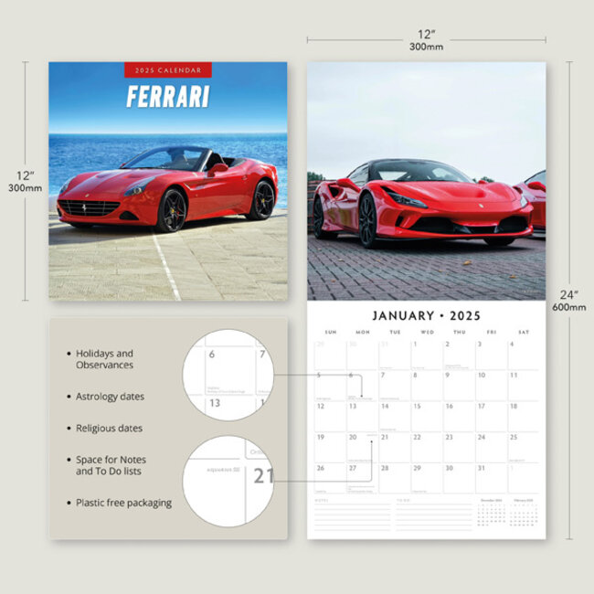 Buying Ferrari Calendar 2025? Quick and easy online Kalenderwinkel.nl