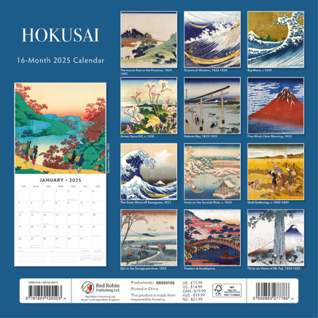 Buying Hokusai Calendar 2025? Quick and easy online Kalenderwinkel.nl