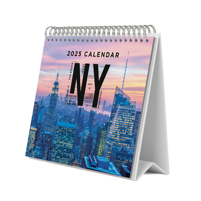 Calendario de escritorio de Nueva York 2025