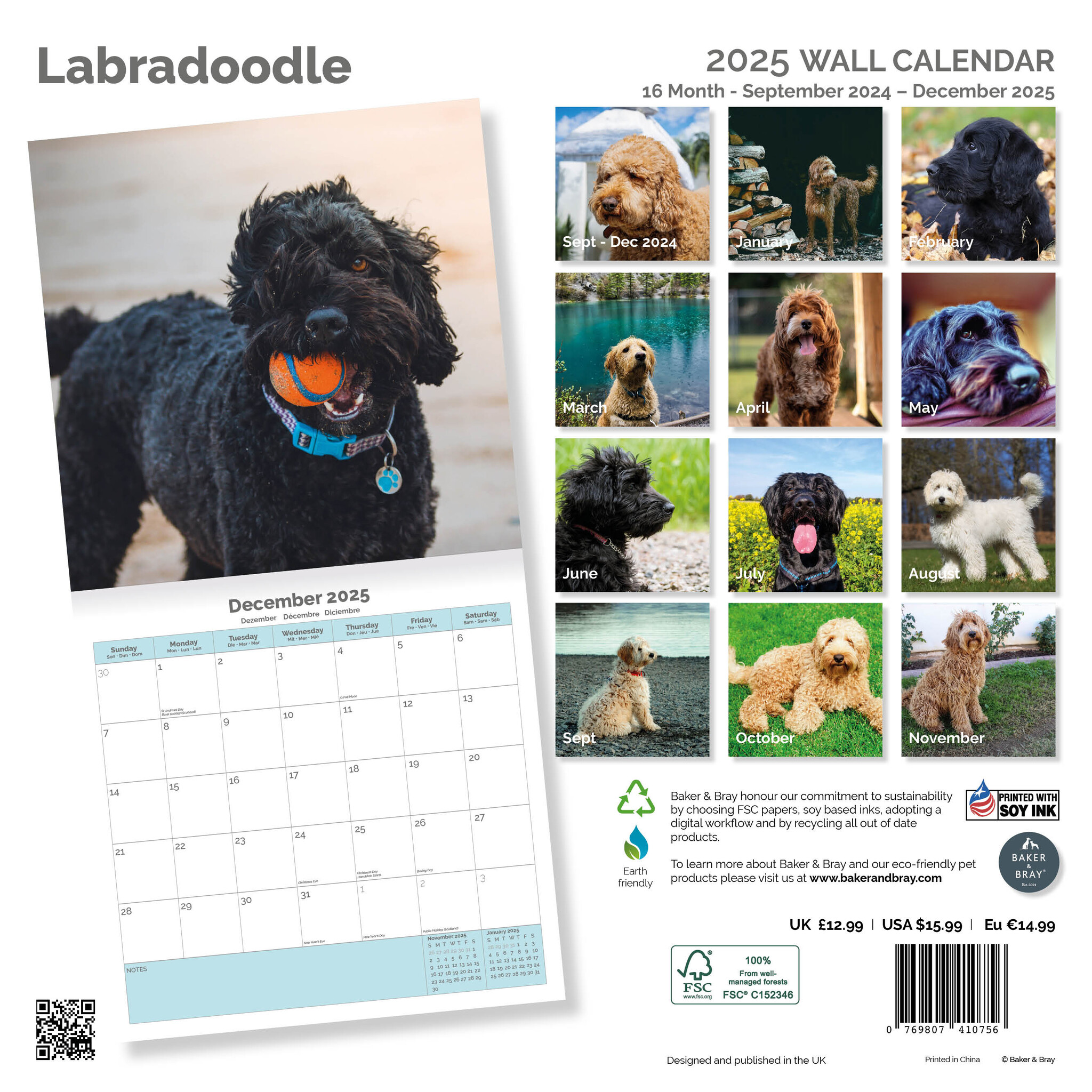 Buy Labradoodle Calendar 2025 Order easily online Kalenderwinkel.nl