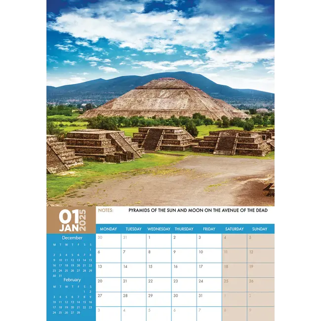 Mexico A3 Calendar 2025? Order easily and quickly online