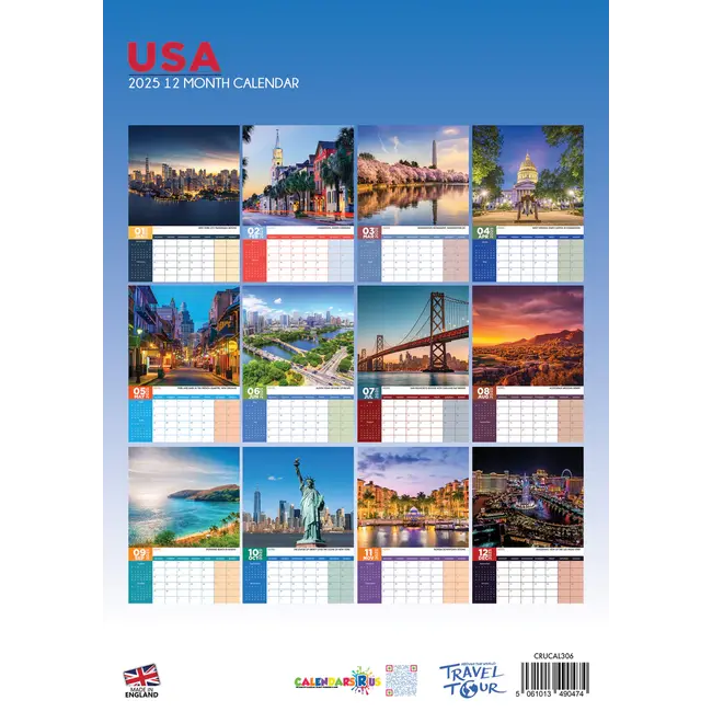 Estados Unidos de América Calendario A3 2025? Pídalo en línea