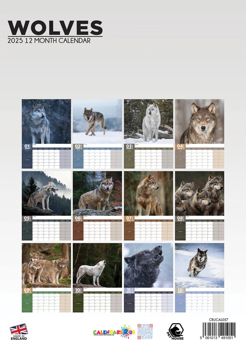 Lobos A3 Calendario 2025 Orden fácil y rápidamente en línea