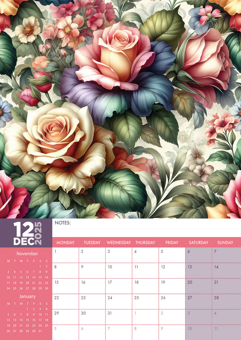Bloemen Kalender 2025? Bestel eenvoudig en snel Online. Kalenderwinkel.nl