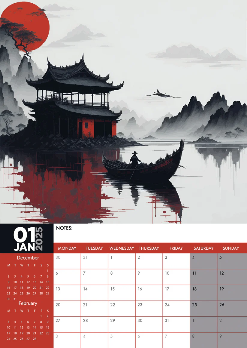 Japanese Art Calendar 2025? Order online easily and quickly