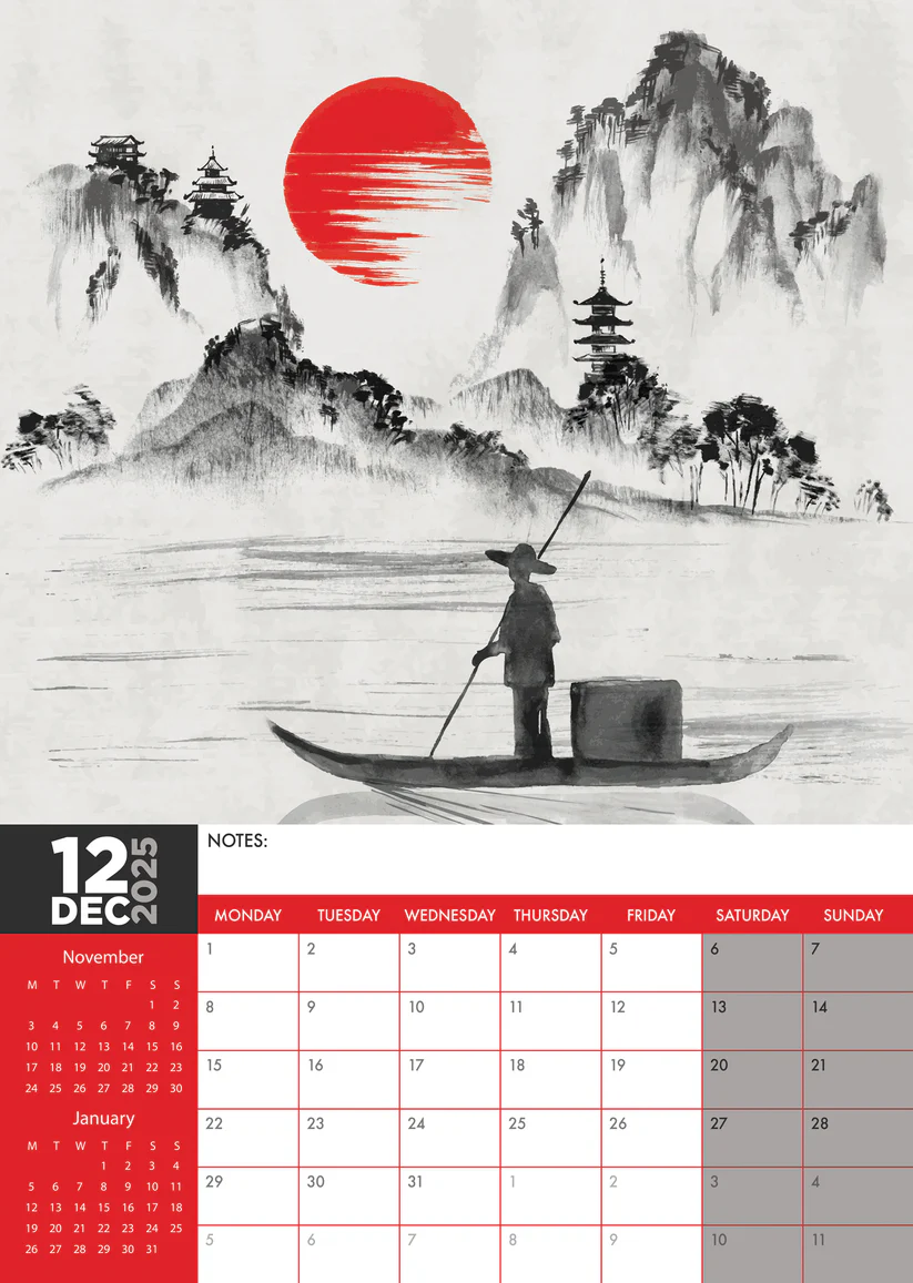Japanese Art Calendar 2025? Order online easily and quickly