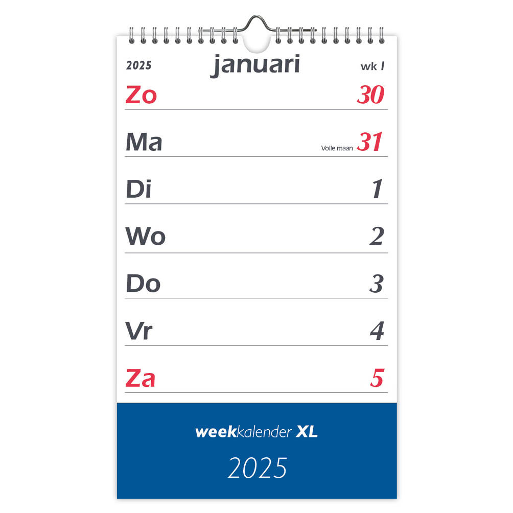 Weekkalender XL 2025