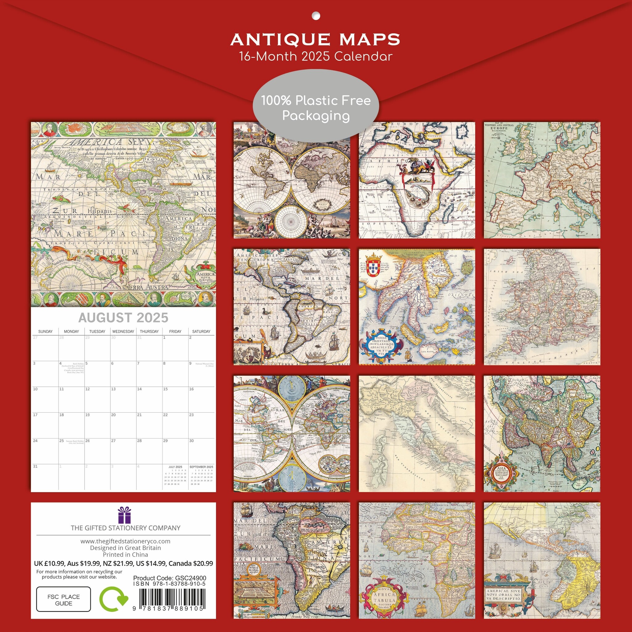 Antique Maps Kalender 2025 Kopen? Bestel eenvoudig Online