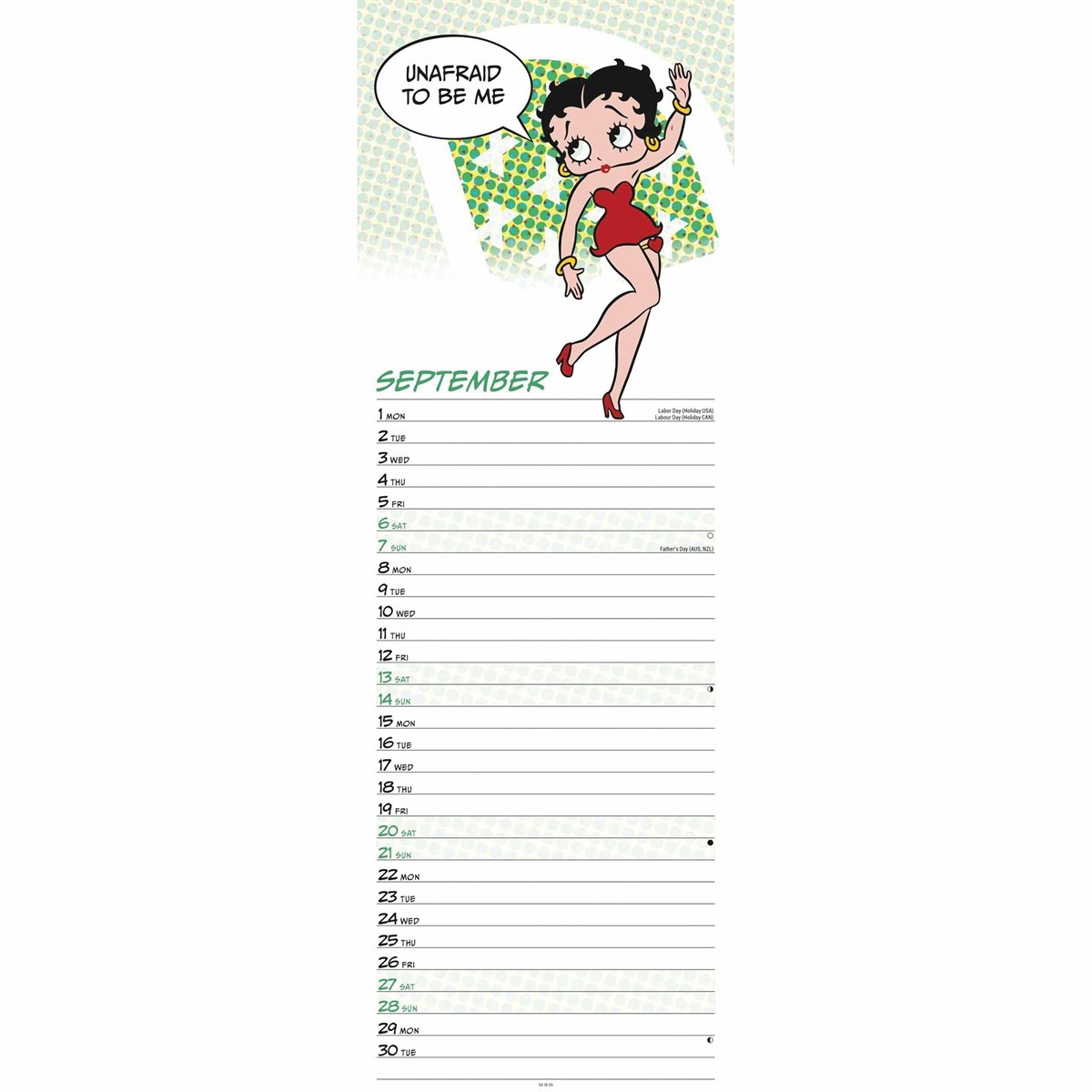 Buy Betty Boop Calendar 2025 Slimline Order easily online