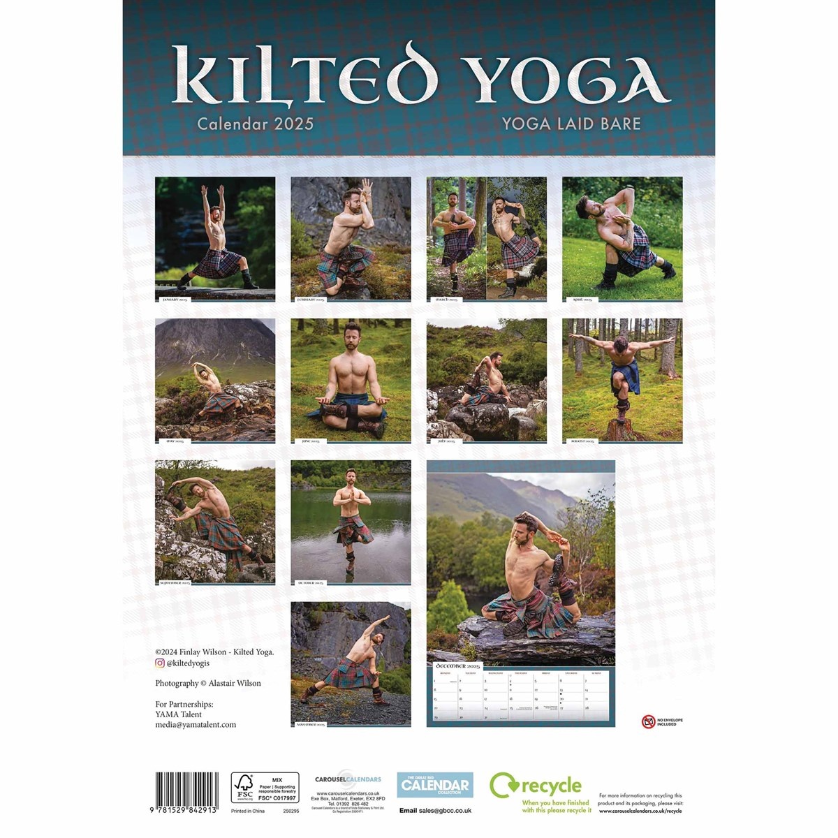 Kilted Yoga Kalender 2025 A3 Kopen? Bestel eenvoudig Online