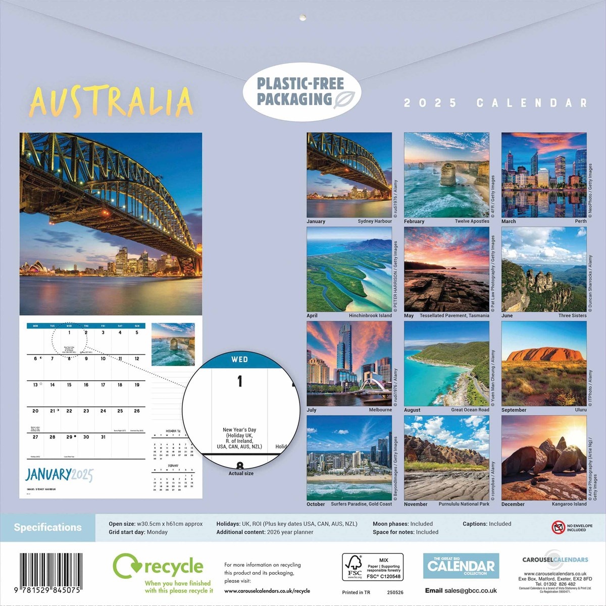 Buying Australia Calendar 2025 order online easily Kalenderwinkel.nl