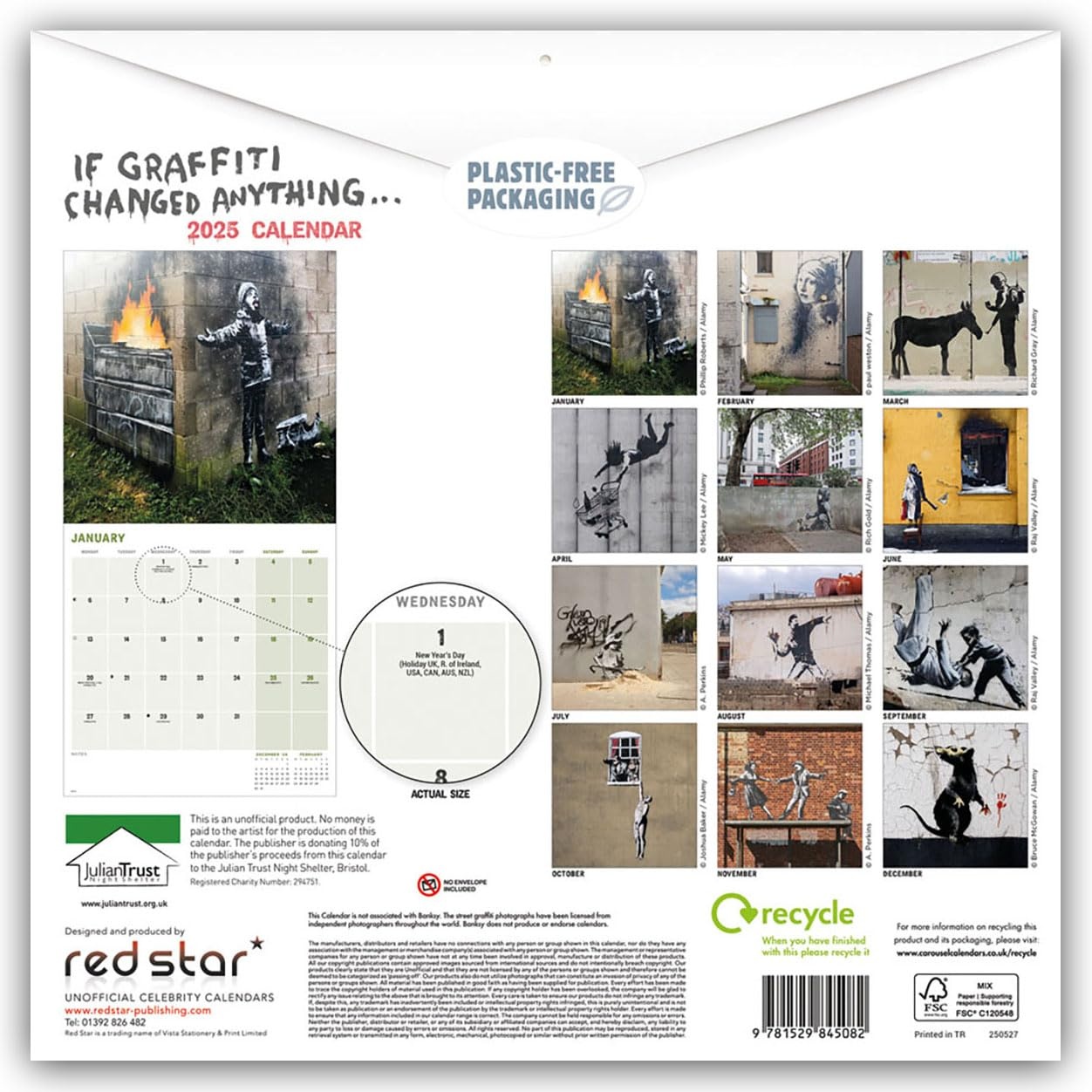 Buying Banksy Calendar 2025? Quick and easy online Kalenderwinkel.nl
