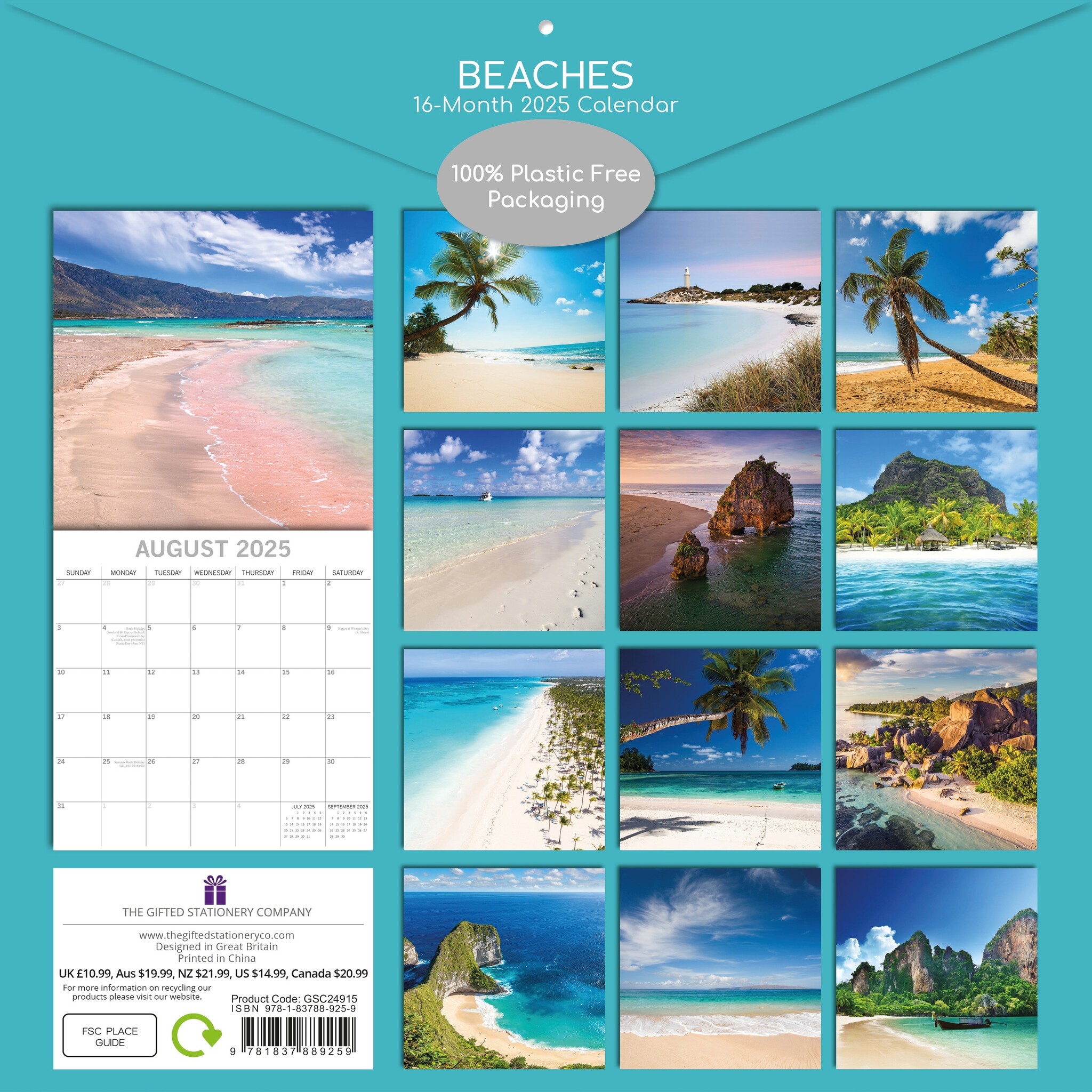 Buying Beaches Calendar 2025 simply order online Kalenderwinkel.nl