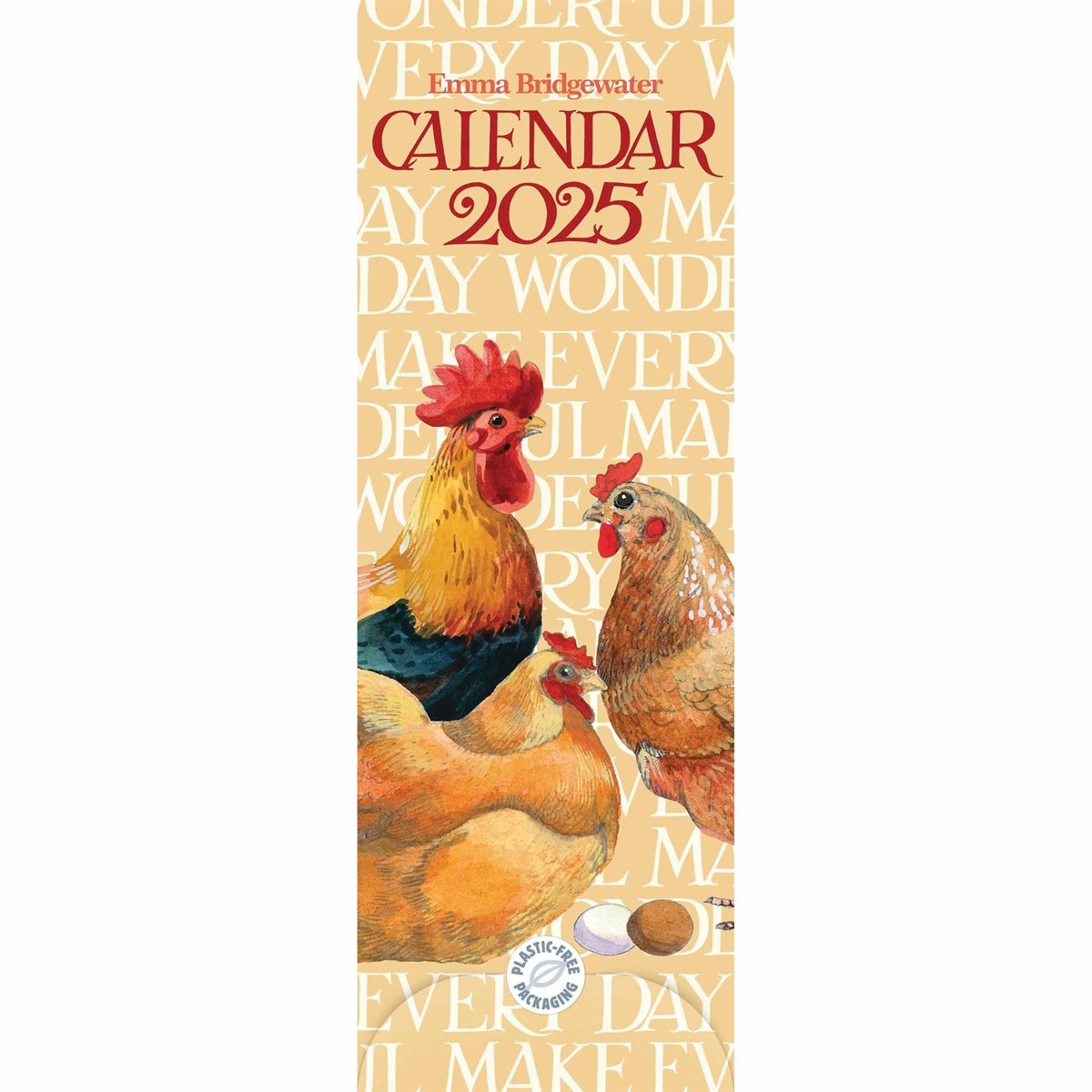 Emma Bridgewater Kippen Kalender 2025 Slimline Kopen? Bestel eenvoud Kalenderwinkel.nl