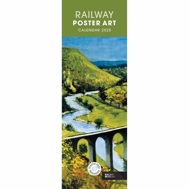 Eisenbahn Poster Kunstkalender 2024 Slimline