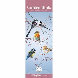 CarouselCalendars Calendario degli uccelli da giardino P. Pickering 2025 Slimline