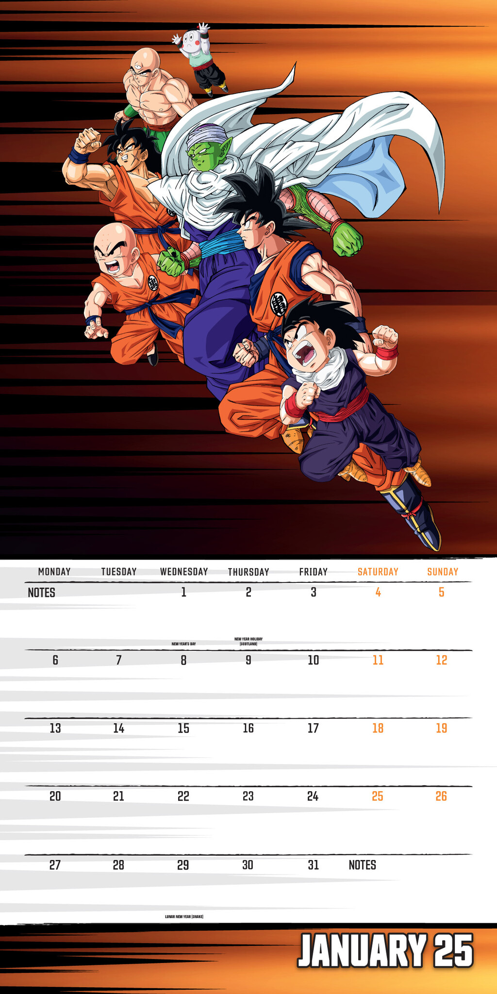 Dragon Ball Z Kalender 2025 Kopen? Eenvoudig en snel online besteld 
