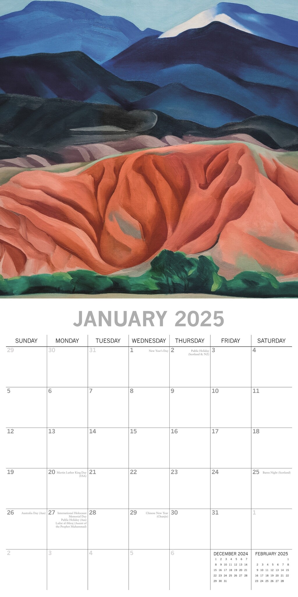 O'Keeffe Kalender 2025 Kopen? Eenvoudig online Kalenderwinkel.nl