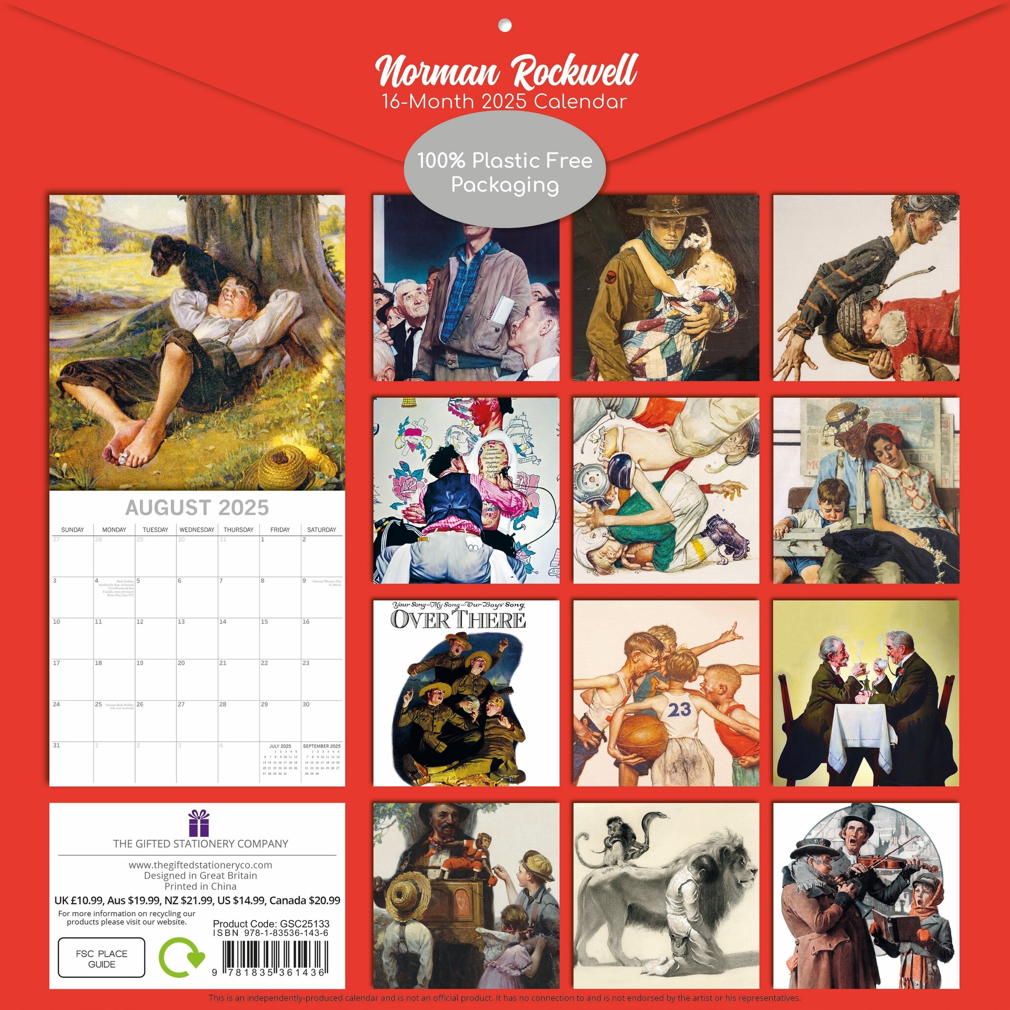 Norman Rockwell Kalender 2025 Kopen? Eenvoudig en snel online besteld