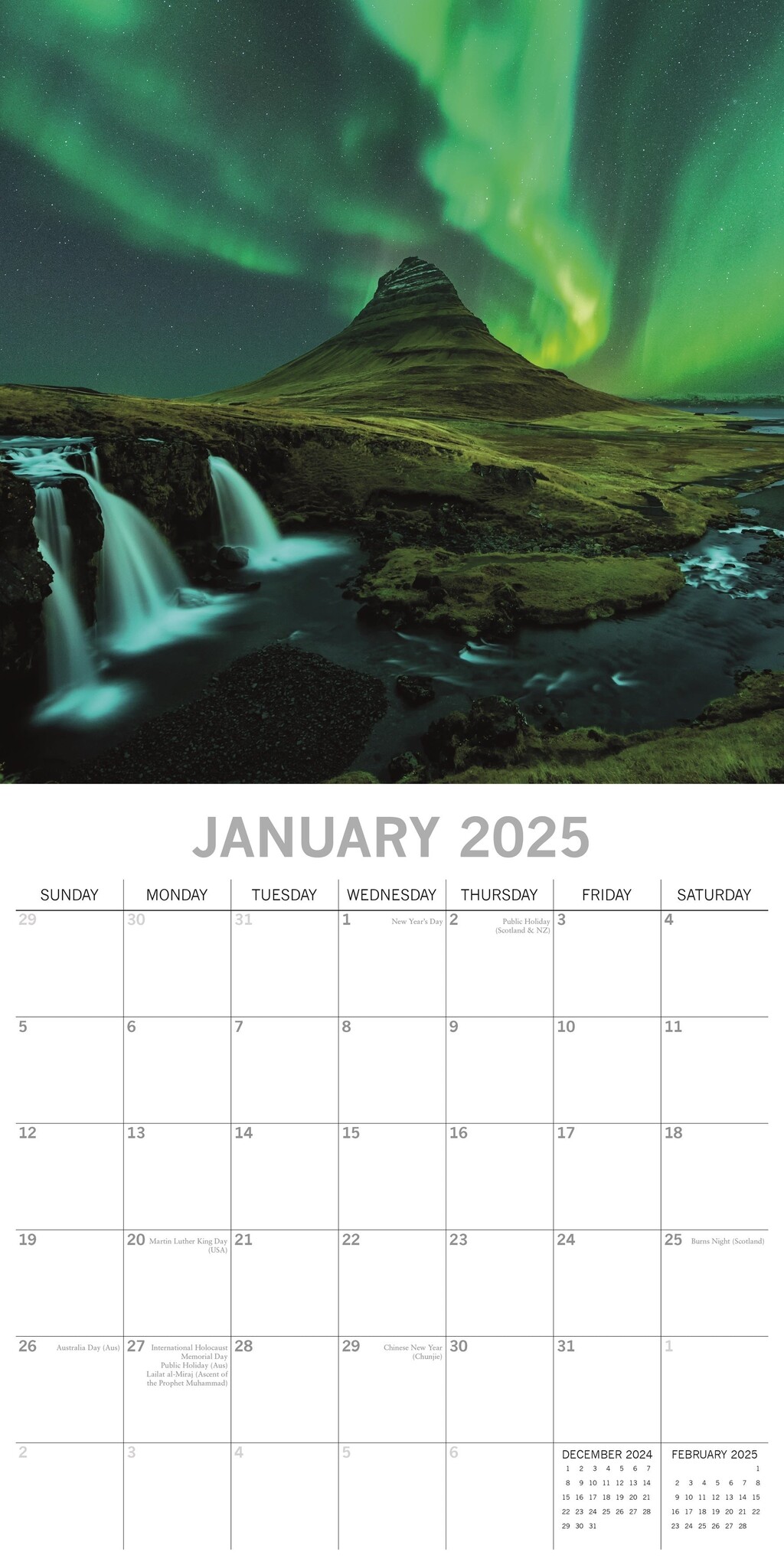 Calendario de Auroras Boreales 2025 Pídalo fácil y
