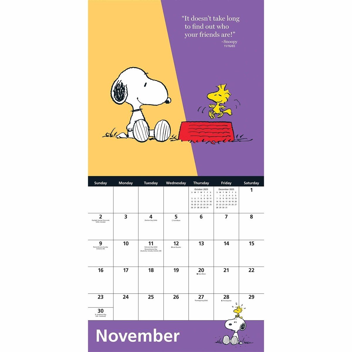 Buying Peanuts Calendar 2025? Quick and easy online Kalenderwinkel.nl