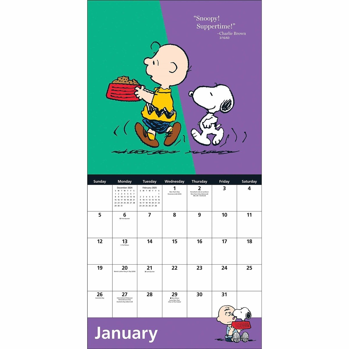 Peanuts Kalender 2025 Kopen? Eenvoudig en snel online Kalenderwinkel.nl