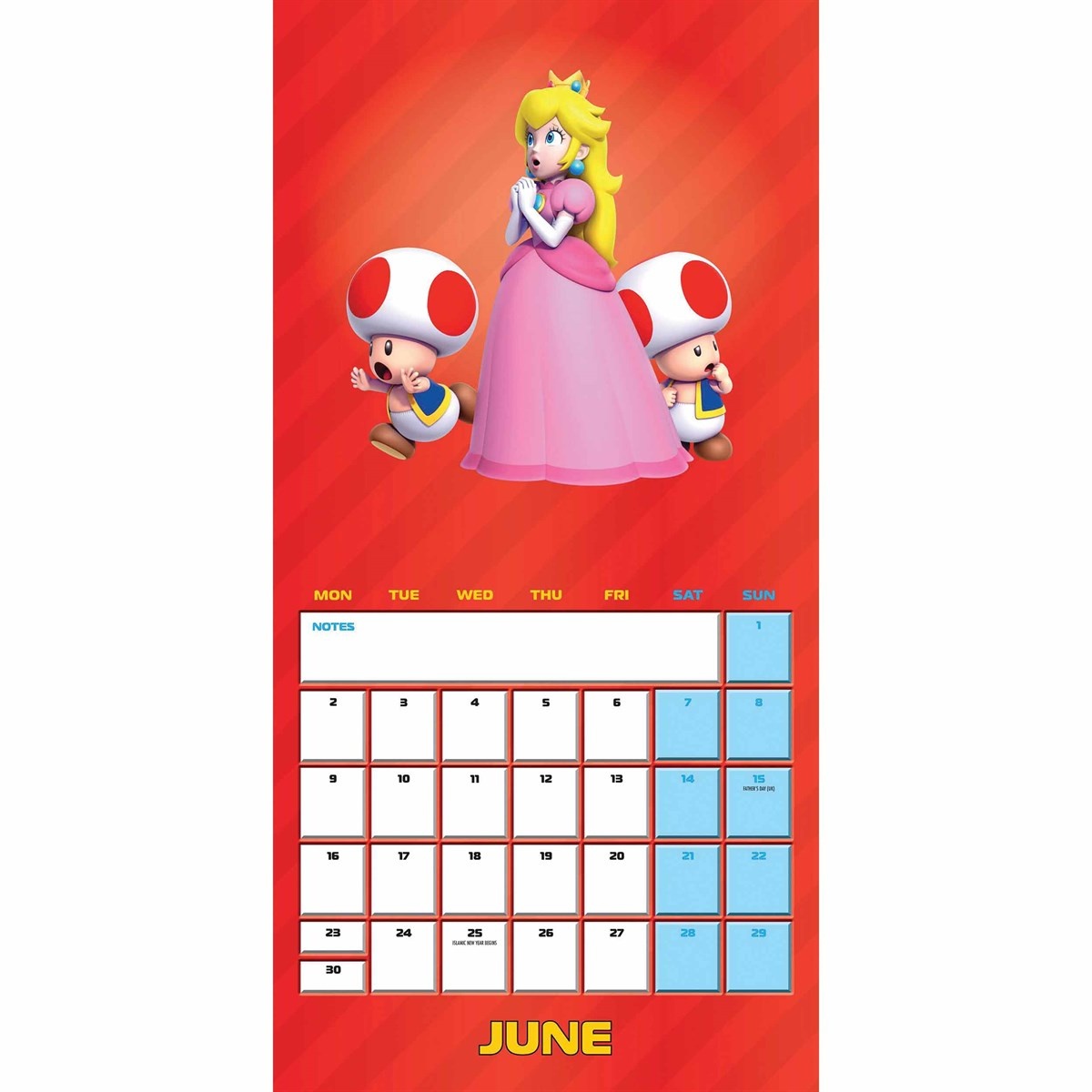 Buying Super Mario Calendar 2025? Simply order online Kalenderwinkel.nl