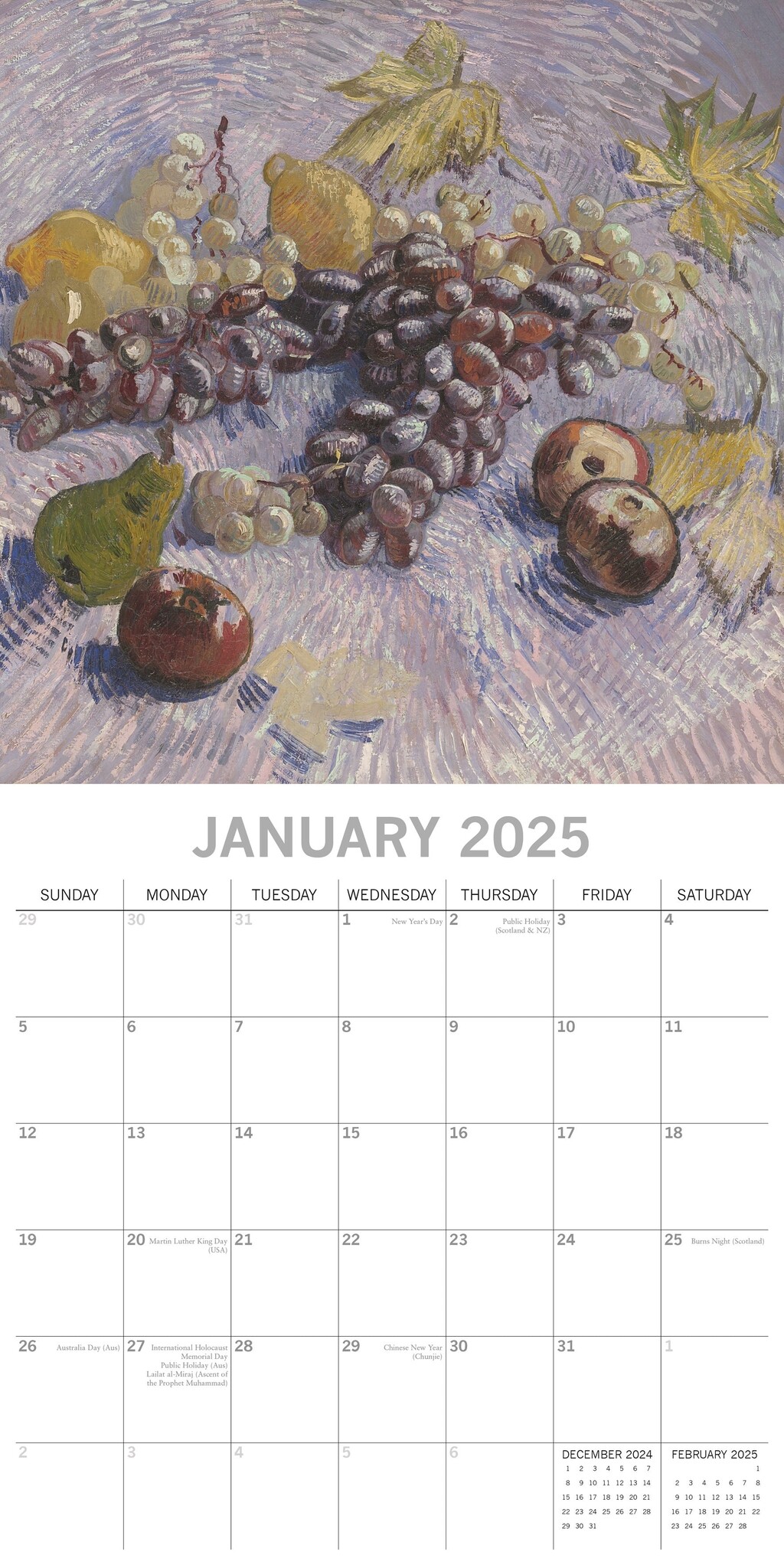 Buying vincent van gogh calendar 2025 ordered easily and quickly