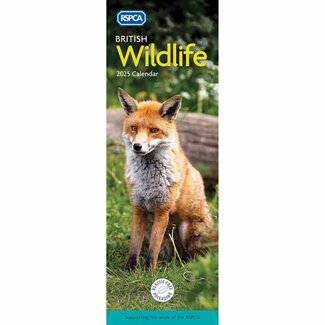 CarouselCalendars RSPCA, British Wildlife Slim Calendar 2025