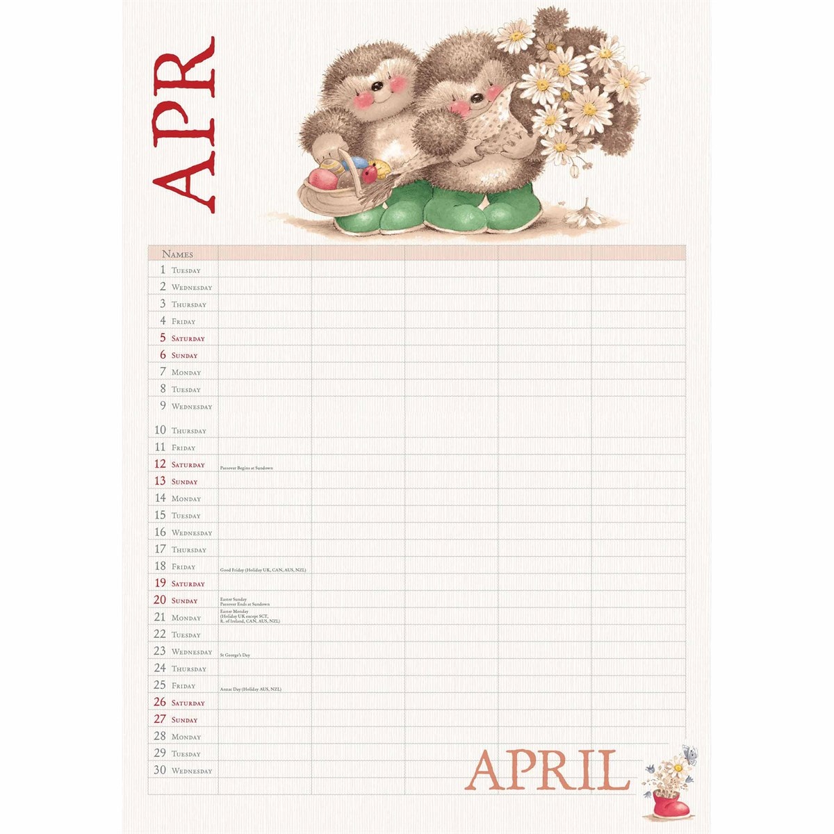 Country Companions A4 Family Organiser 2025 on sale with us