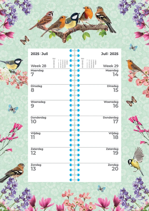 Birds Weekomleg Kalender 2025