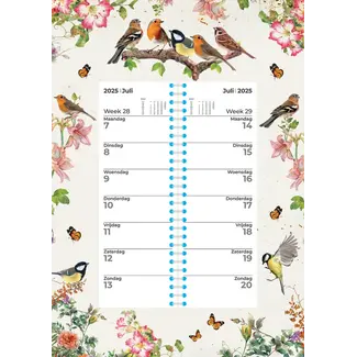 Plenty Gifts Oiseaux Calendrier hebdomadaire 2025